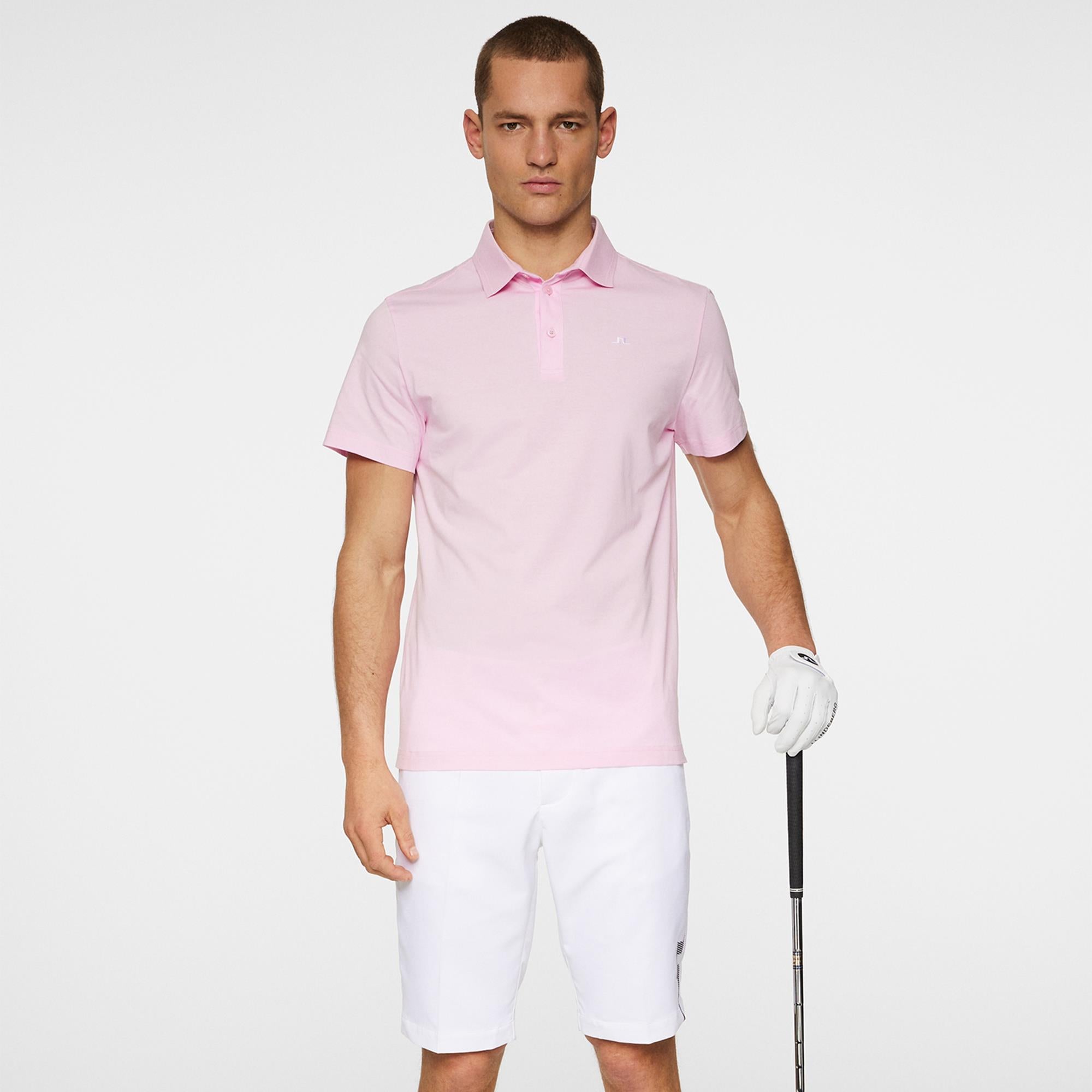 J Lindeberg Bridger Mens Golf Polo Shirt Nosegay